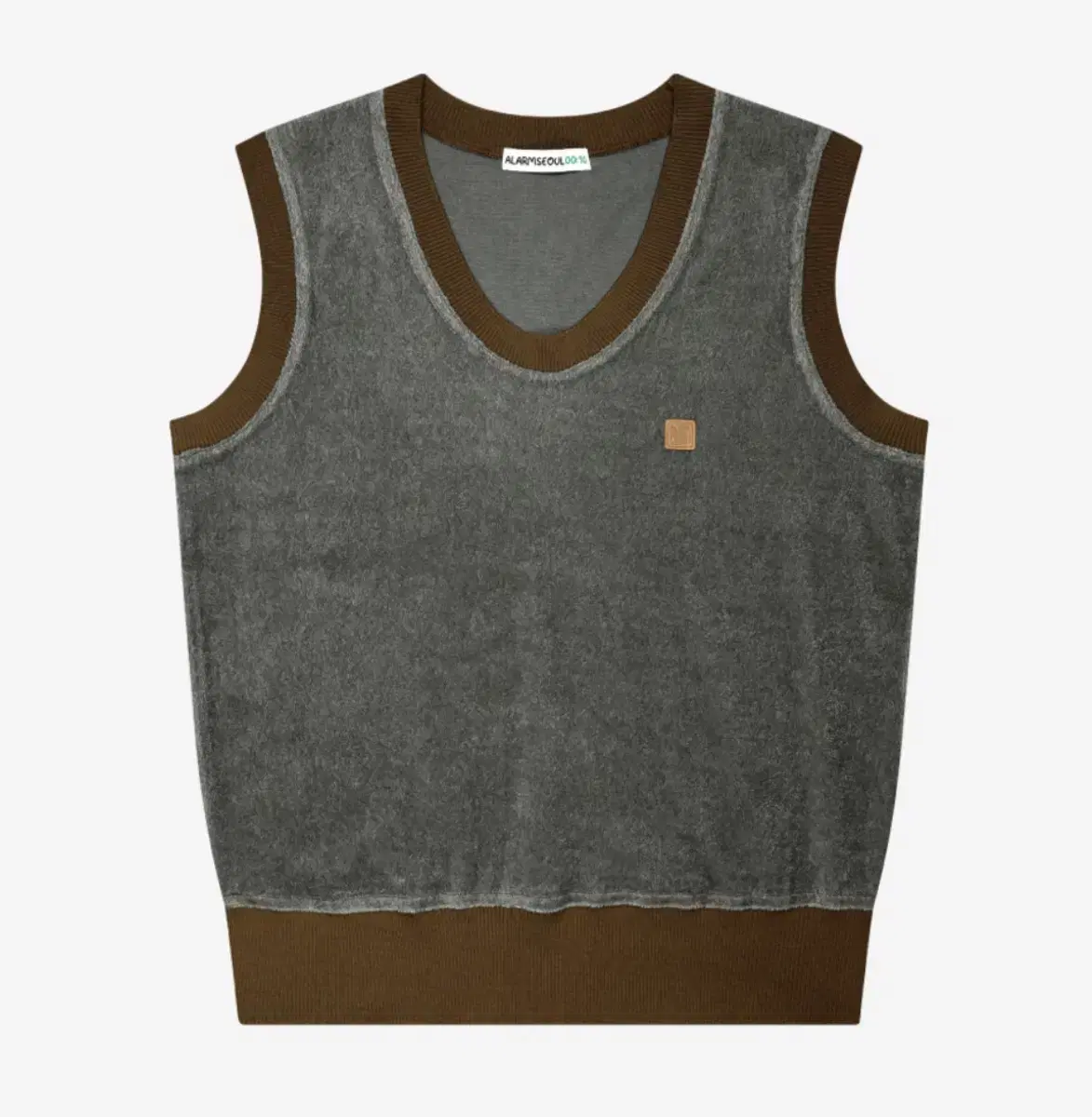 알람서울 Alarm Vintage Terry Vest - Charcoal